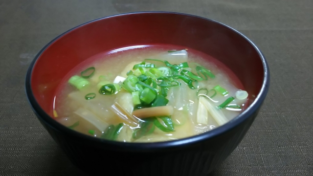 金針菜のお味噌汁