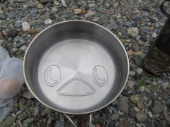 休日野外での朝食
