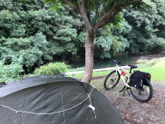 台風前のデイキャンプ